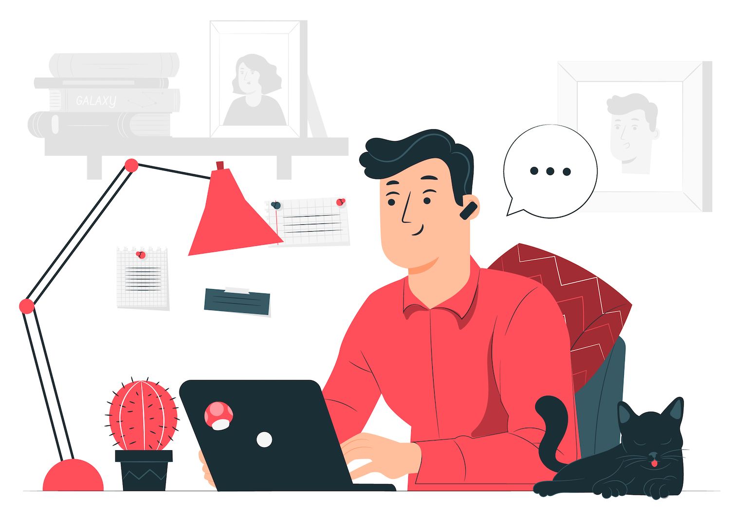 Illustration for Weebly to WordPress showing a man reading about Weebly to WordPress migration