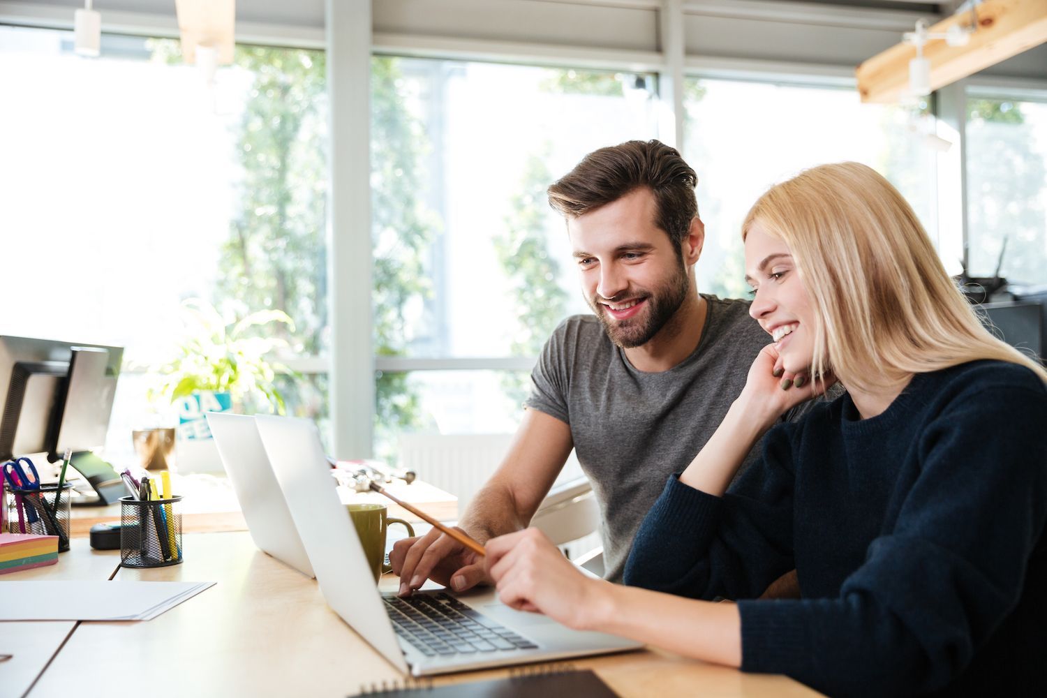 People sending and receiving emails on different devices