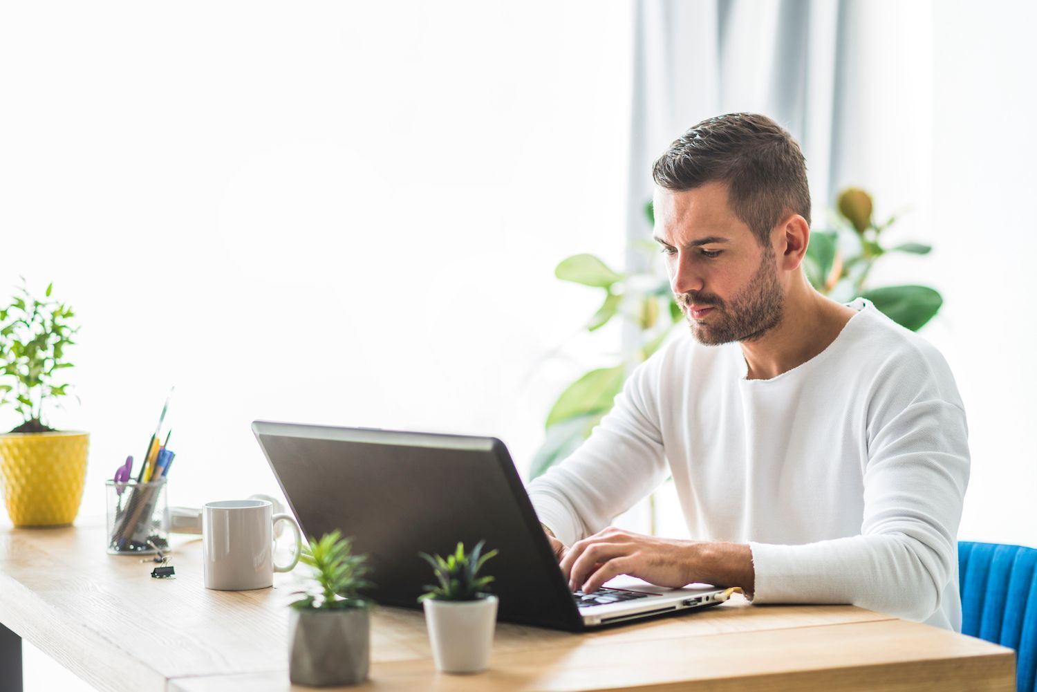 Ben hosting a Zoom session for his members